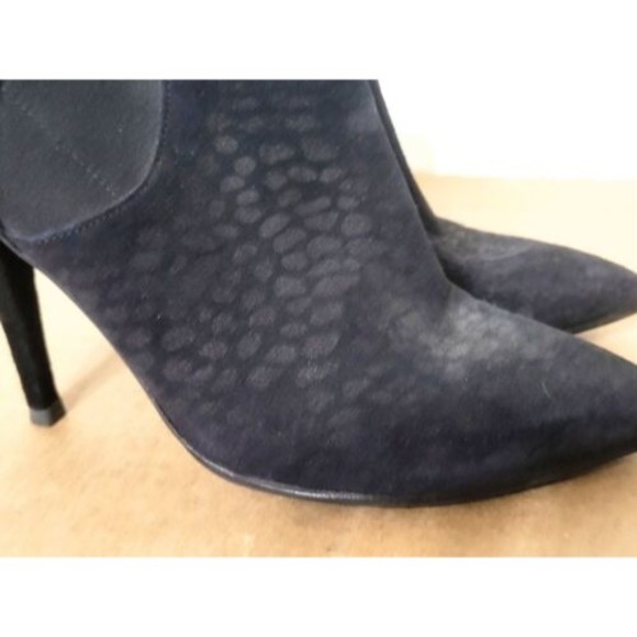 Isabel Marant Cleane Black Leopard Ankle Boots Womens Size 39 Velvet Leather - Picture 6 of 11